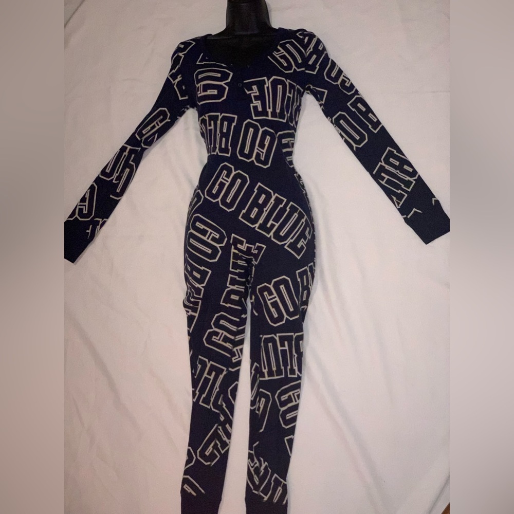 “GO BLUE” U of Michigan Onesie Pajamas